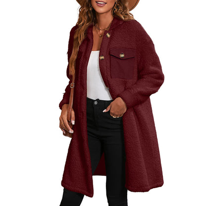 European And American Leisure Lambswool Warm Jacket For Women